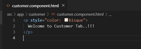 customer component html file screenshot