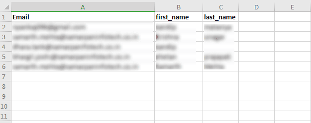 upload CSV file in tool