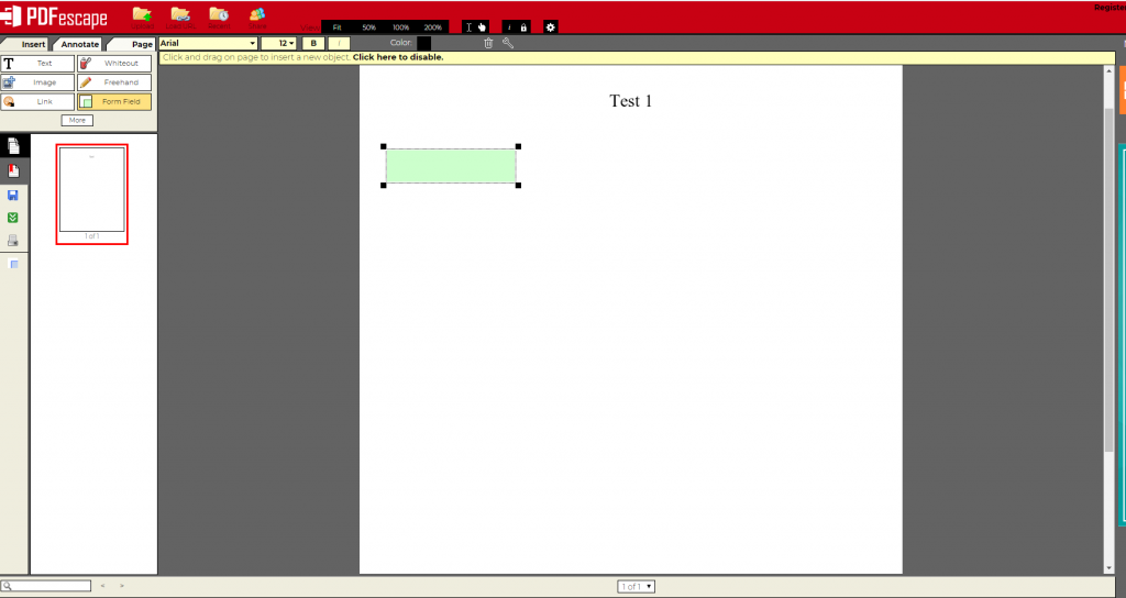 Set the ACRO Field Picture 5 in PDFescape Merge PDF Using iTextSharp ACRO Fields