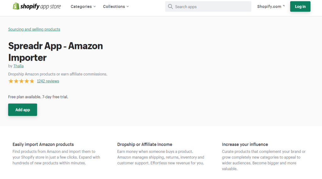 Spreadr Shopify App ‑ Amazon Importer