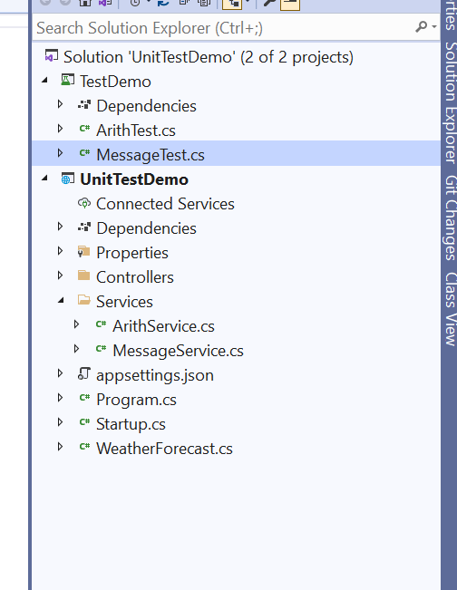 Create a new test case file for testing methods of Arith Service