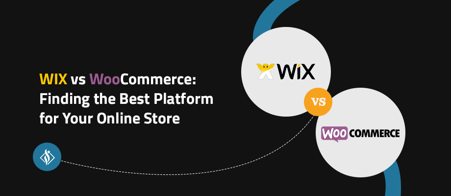 wix-vs-wocommerce text with its logo